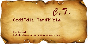 Czédli Terézia névjegykártya