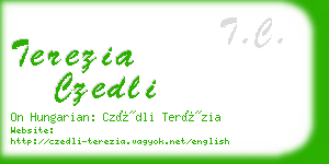 terezia czedli business card